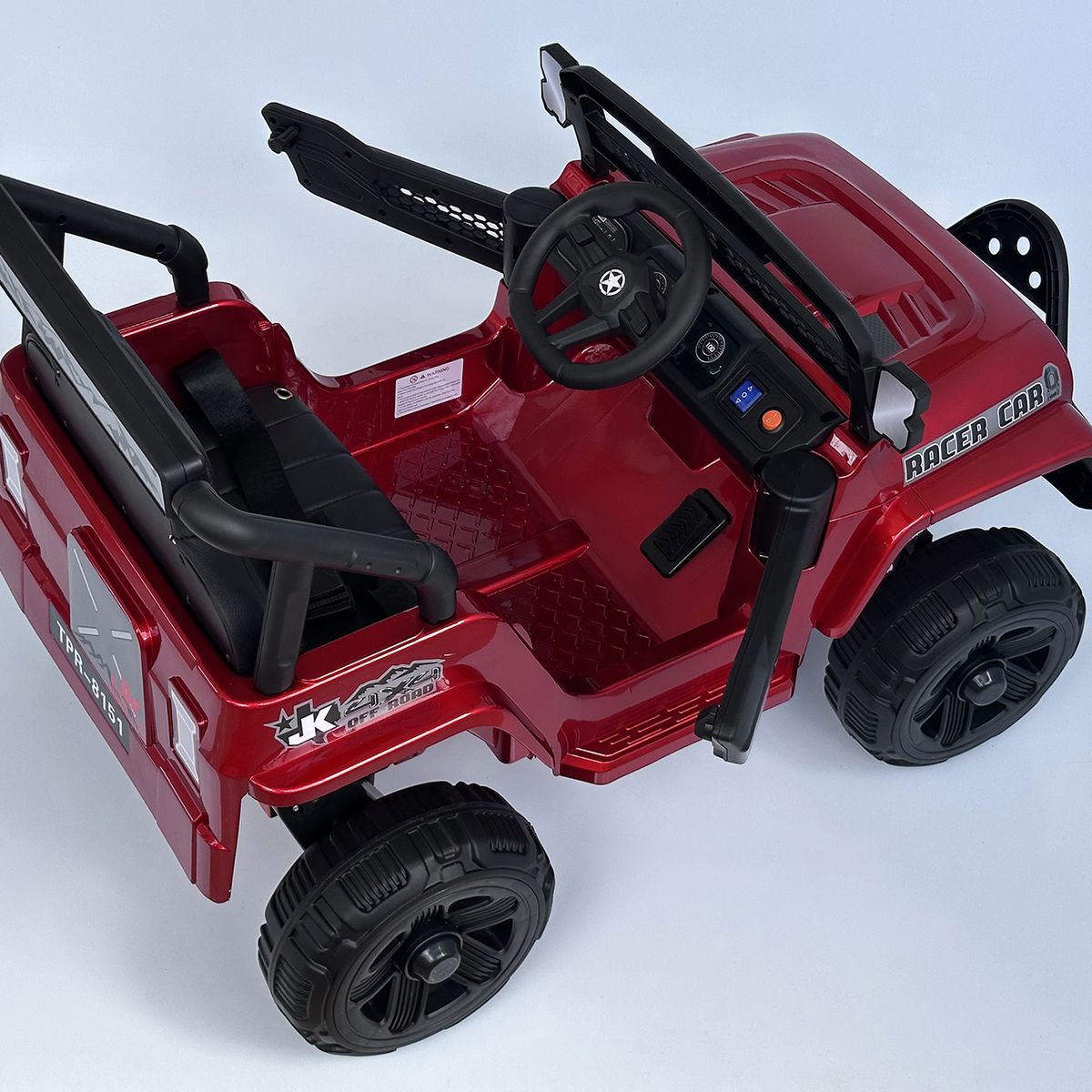 BEBESUNITA - Carro Moto Electrico 4x4 Llanta Caucho 12v Ctrol - Vinotinto