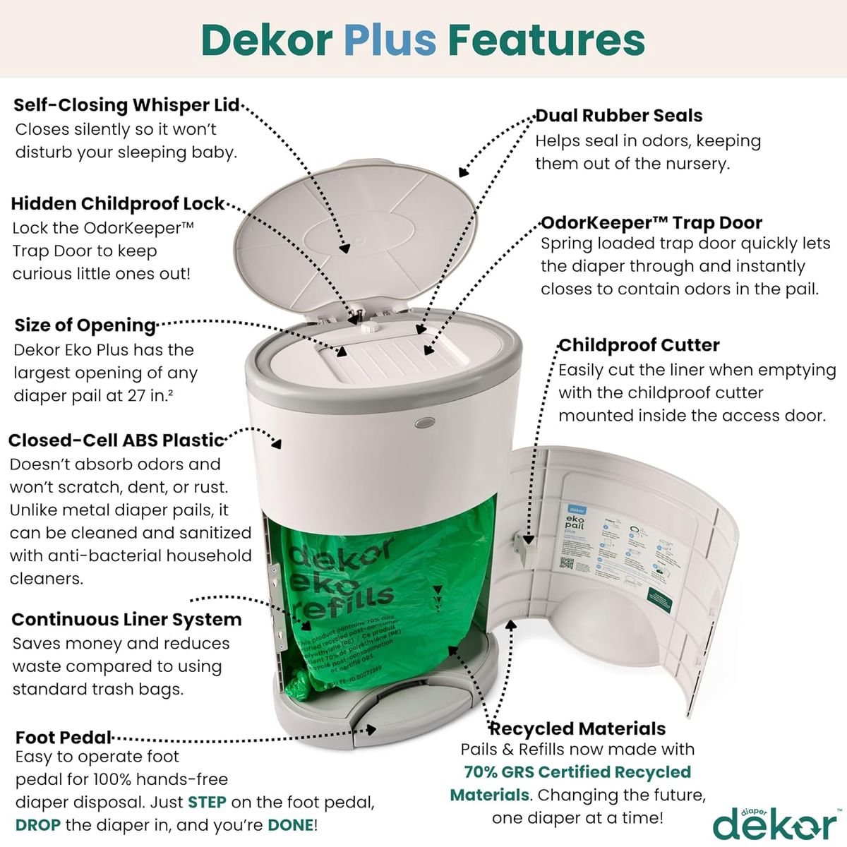 DEKORA - Caneca Pañales Bebé Dekor Classic