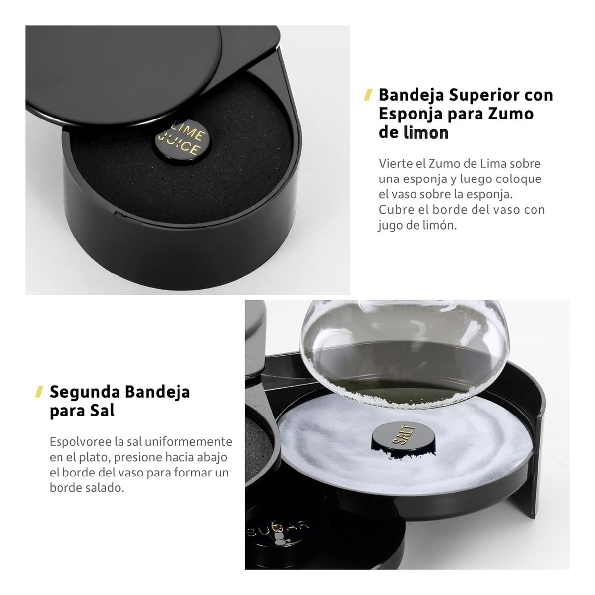 GENERICO - Labiador Bordeador Escarchador De Copas Vasos 3 Puestos Bar