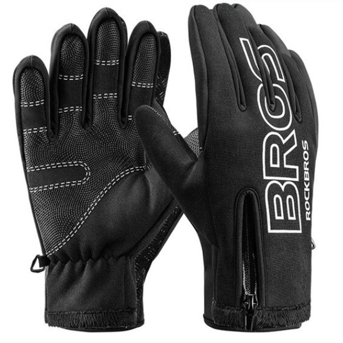 ROCKBROS - Guantes Ciclismo Moto Termicos Repelente Al Agua Tactiles