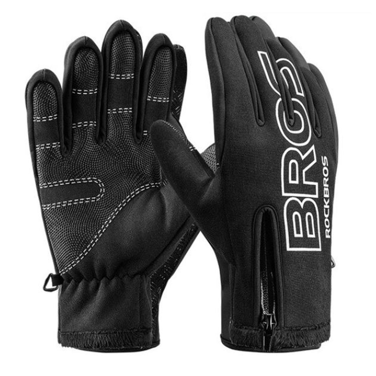 ROCKBROS - Guantes Ciclismo Moto Termicos Repelente Al Agua Tactiles