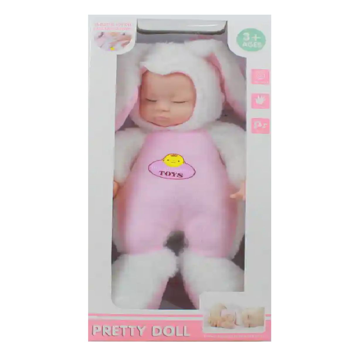GENERICO - BEBE CON DISFRAZ DE CONEJITO JUGUETE PARA NIÑAS +1 AÑO