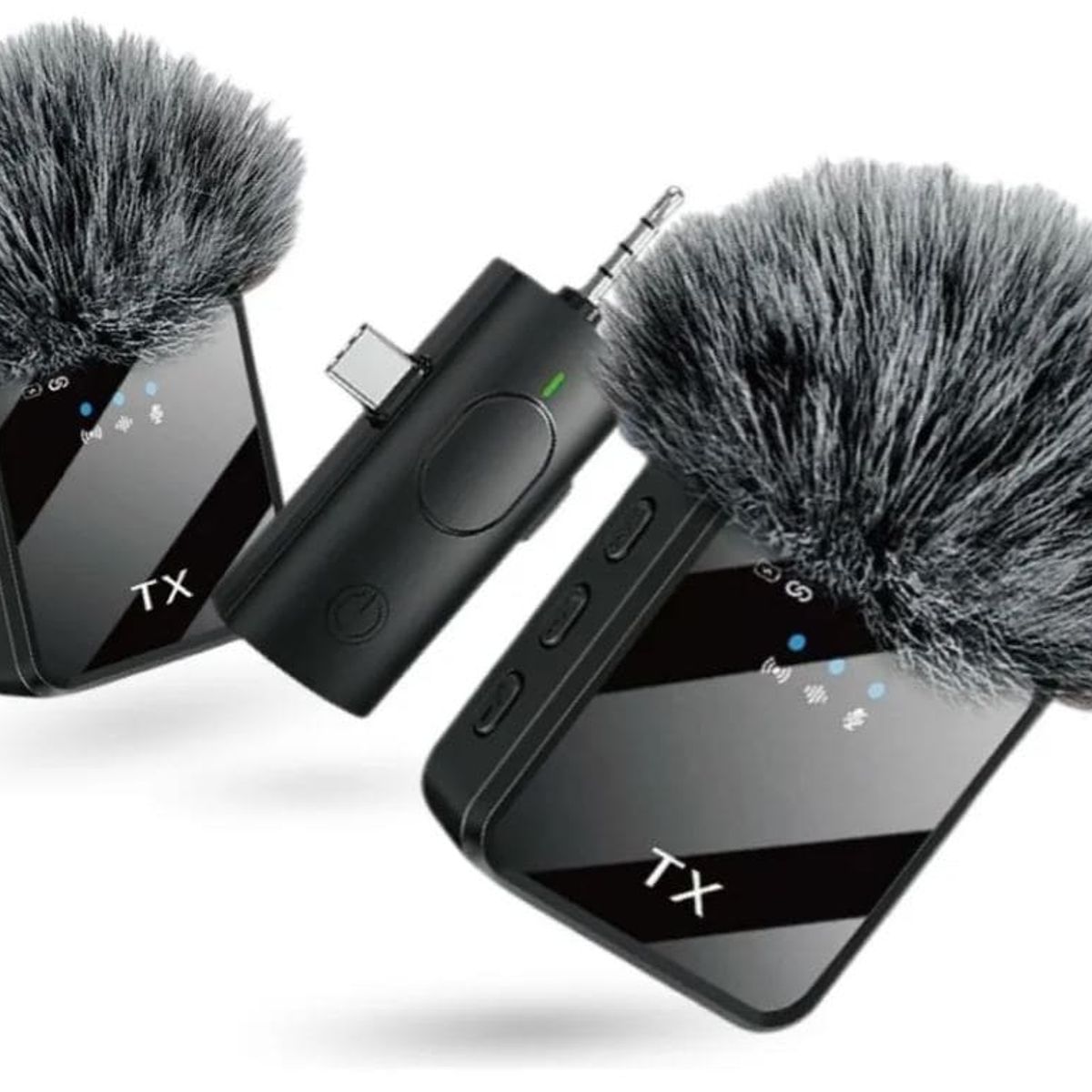 INNOVA - Micrófono Solapa Doble Inalámbrico Profesional Tipo C Ip Jack Reducción De Ruido Y 20m