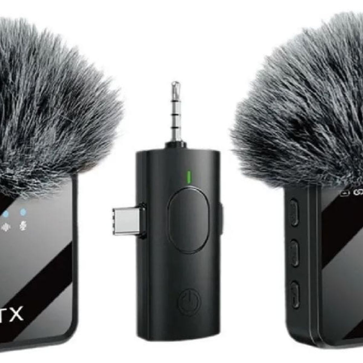 INNOVA - Micrófono Solapa Doble Inalámbrico Profesional Tipo C Ip Jack Reducción De Ruido Y 20m