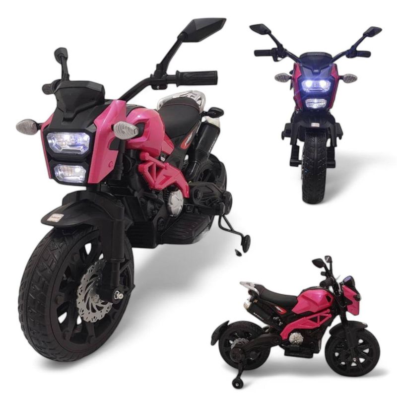 BEBESUNITA - Moto Eléctrica Ducati Grande - ROSADA