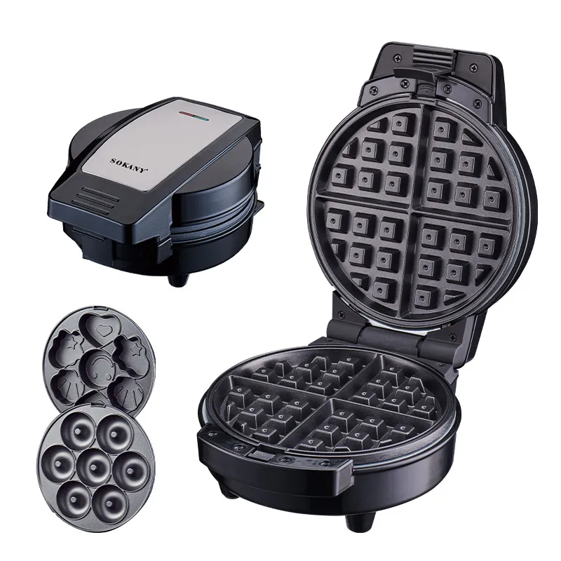 GENERICO - WAFELRA CON MOLDES INTERCAMBIABLES 3 EN 1