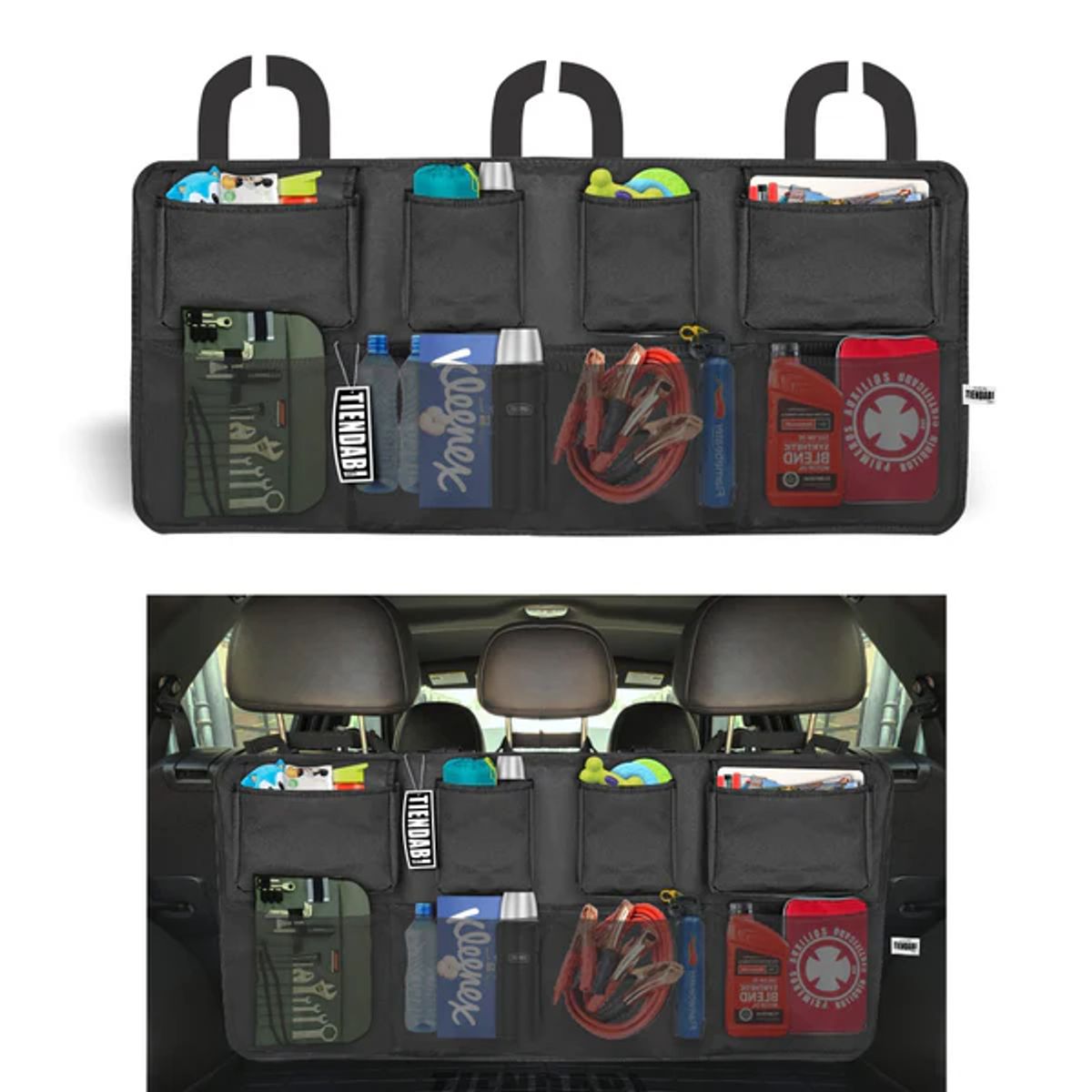 GENERICO - Organizador De Baúl Maletero Para Carro 87cm Negro