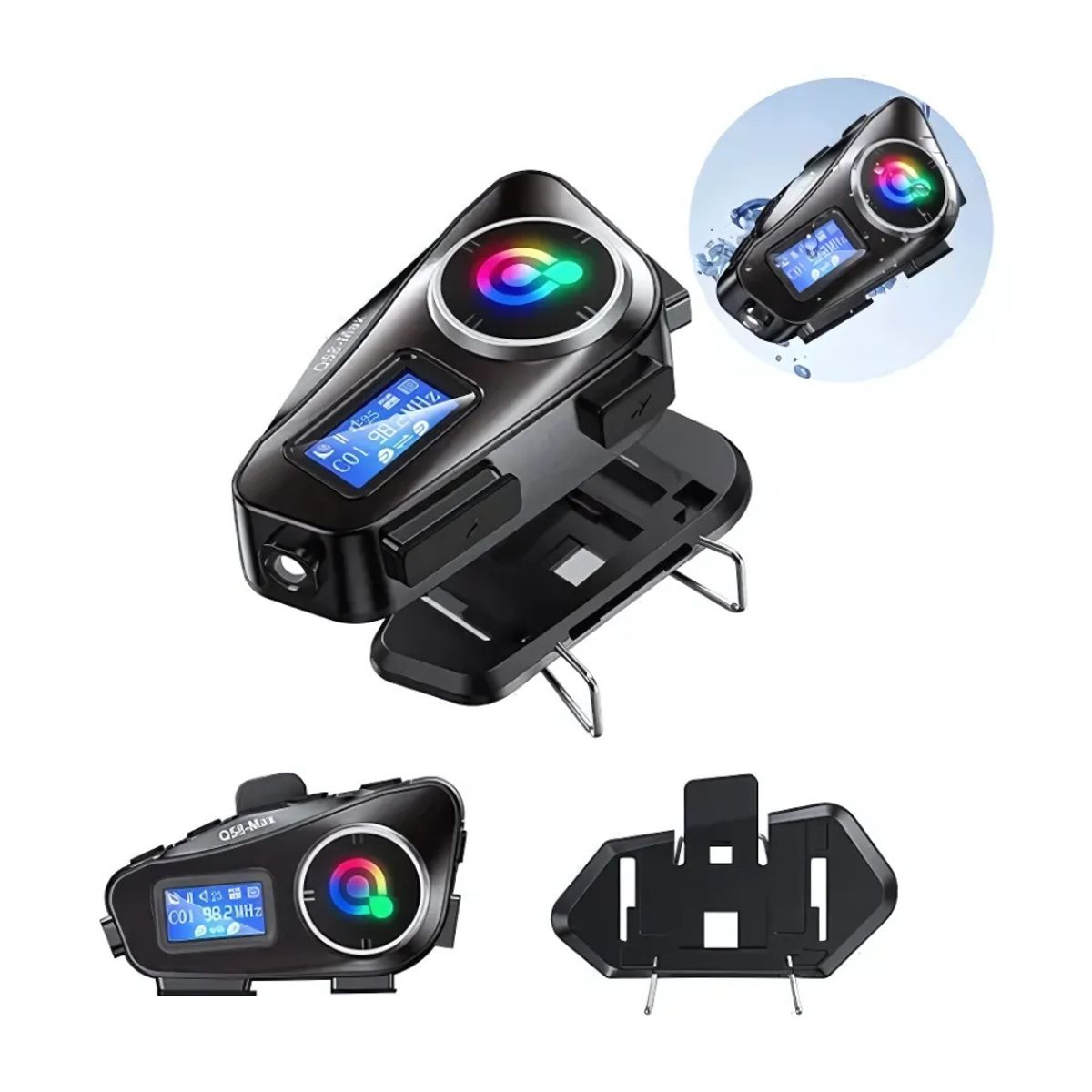 GENERICO - Intercomunicador Q58-max Bluetooth Casco Moto Fm Música 25hr