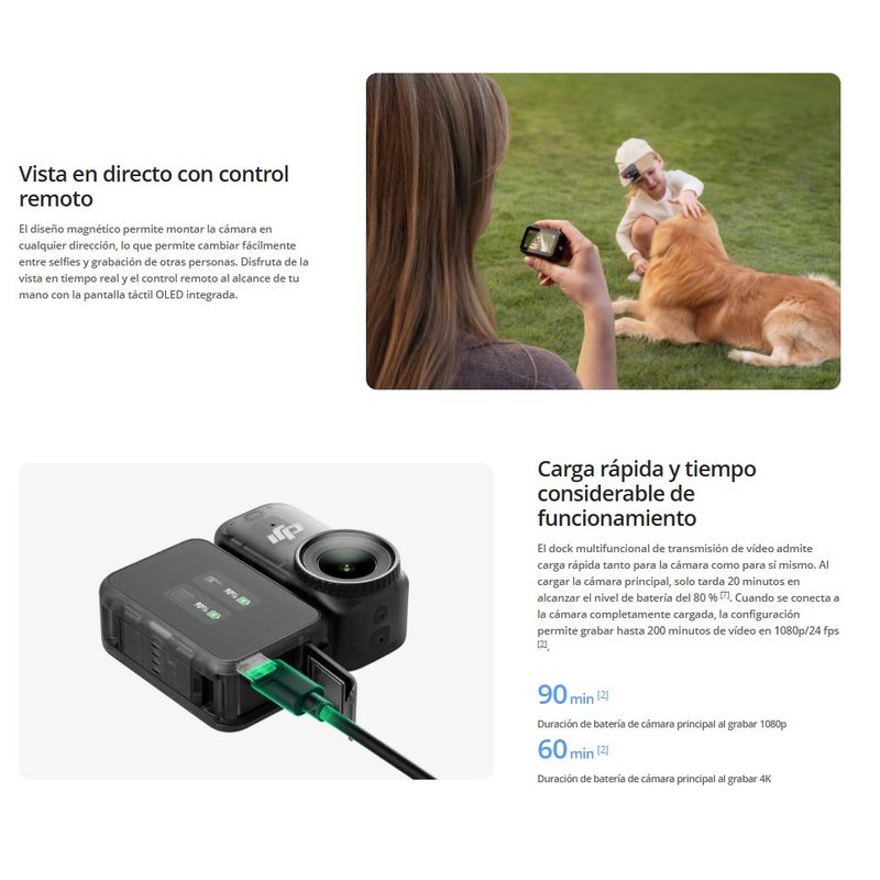 DJI - Cámara Dji Osmo Nano 128 GB dock multifuncional con Pantalla