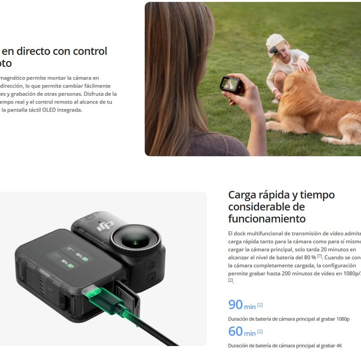 DJI - Cámara Dji Osmo Nano 128 GB dock multifuncional con Pantalla