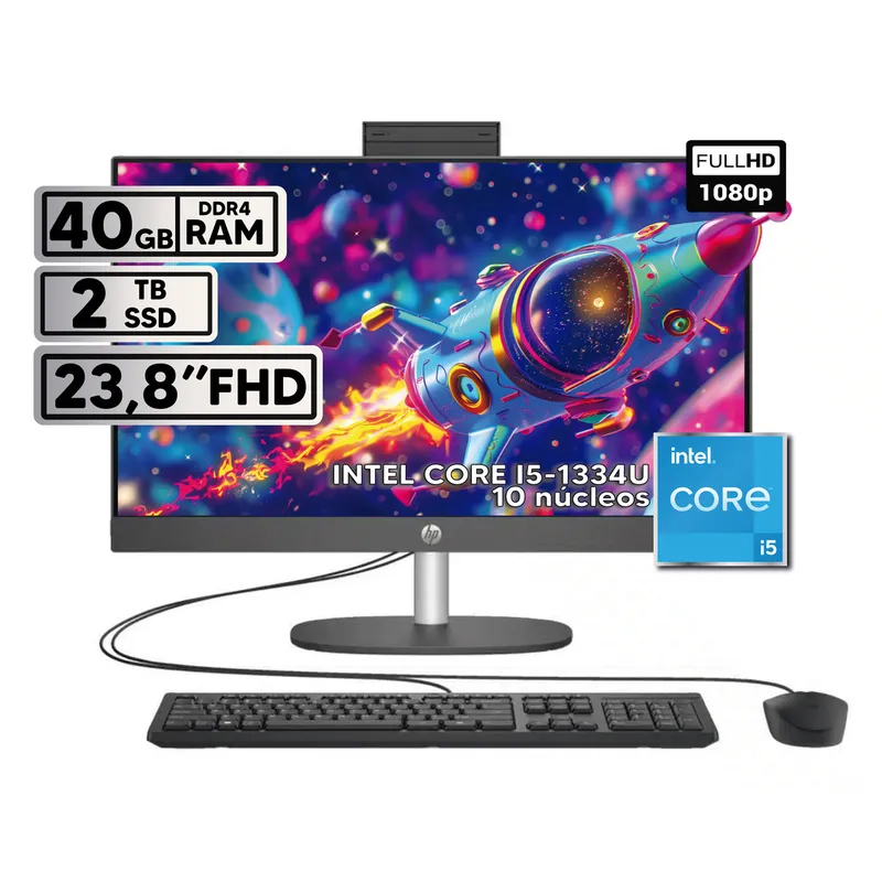 HP - TODO EN UNO AIO HP PRO ONE INTEL CORE i5-1334U 40GB RAM 2TB SSD PANTALLA 238 FHD