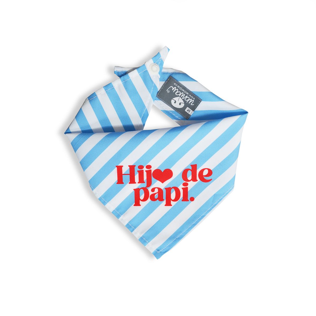 WAWAW - Pañoleta XL rayas azul y blanco Hijo de papi