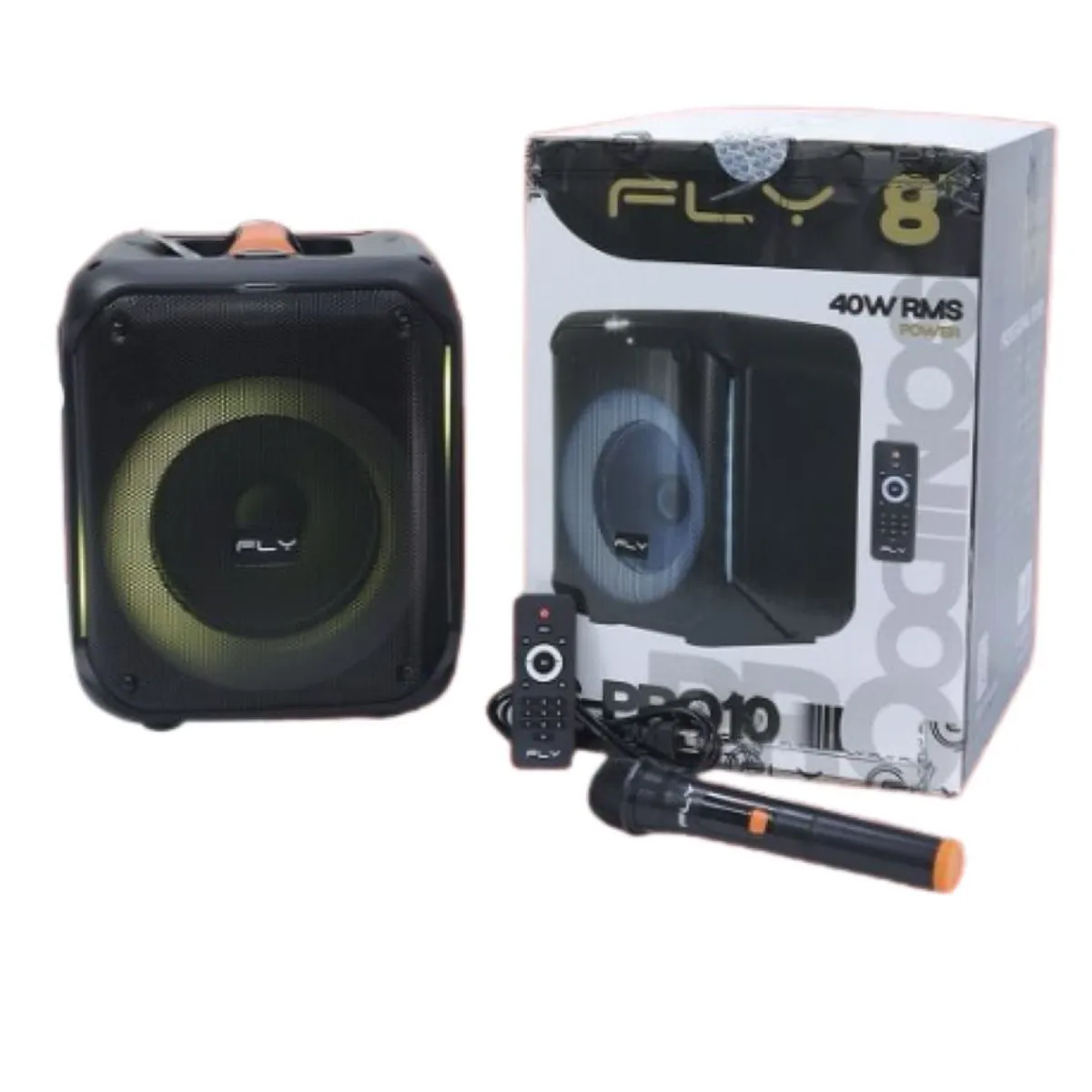 FLY - Parlante Cabina Pro 10 Fly Portatil 8" Sonido Profesional