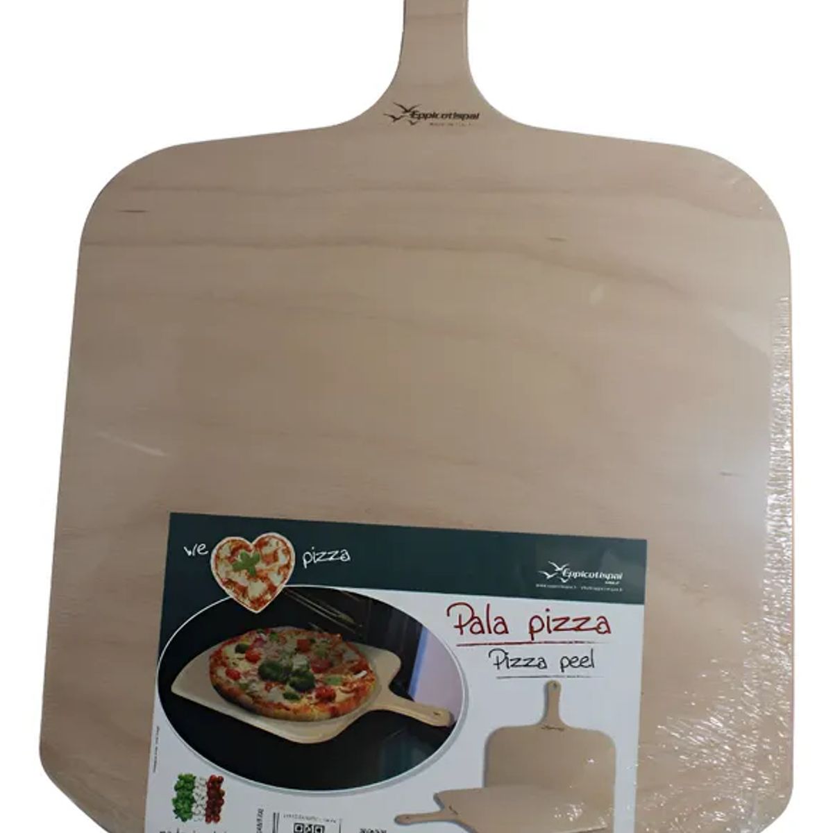 EPPICOTISPAI - Tabla Para Pizza De Madera, 33x48cm  Eppicotispai