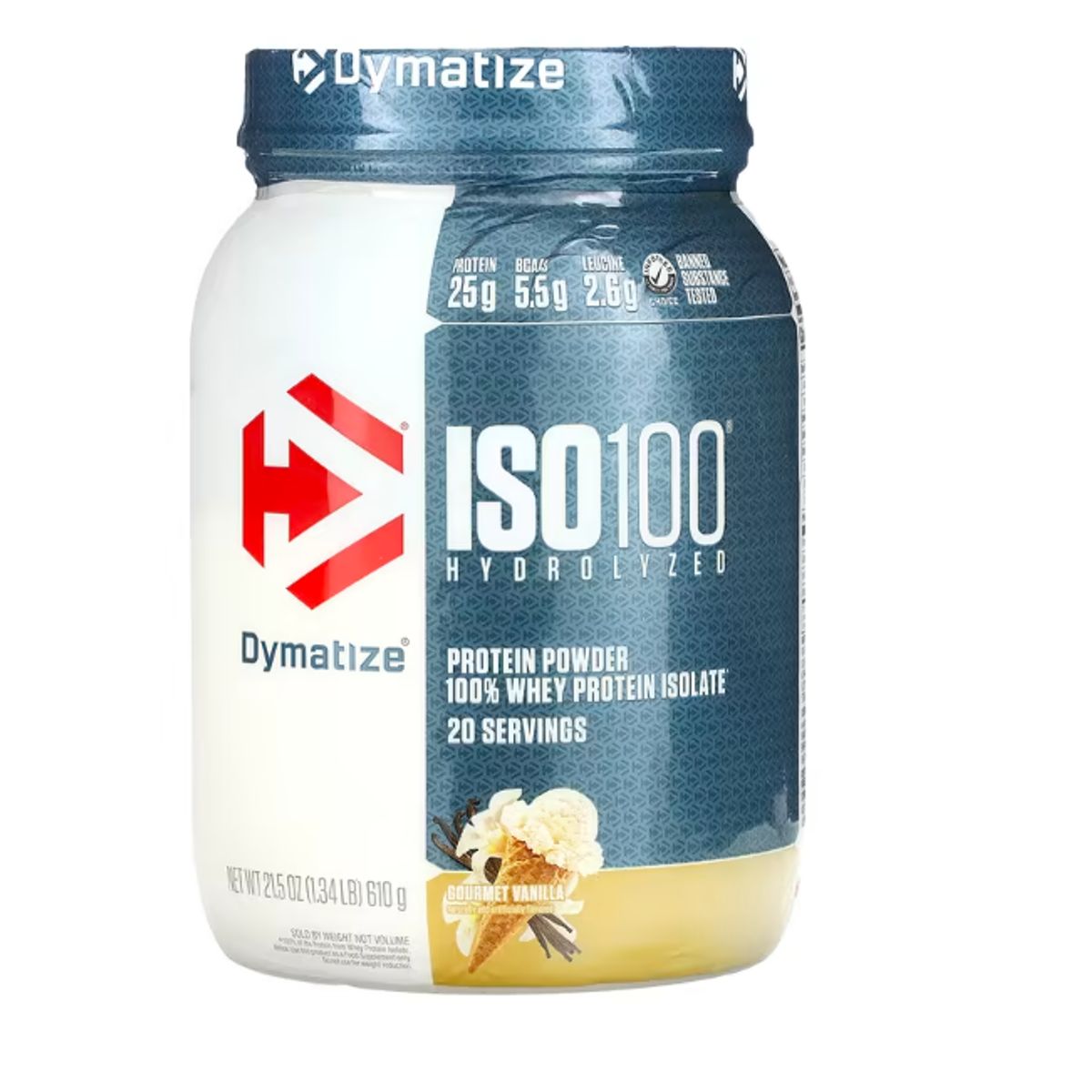 DYMATIZE - ISO100 Dymatize Vainilla 100% Hidrolizada  610g ENVIO RAPIDO