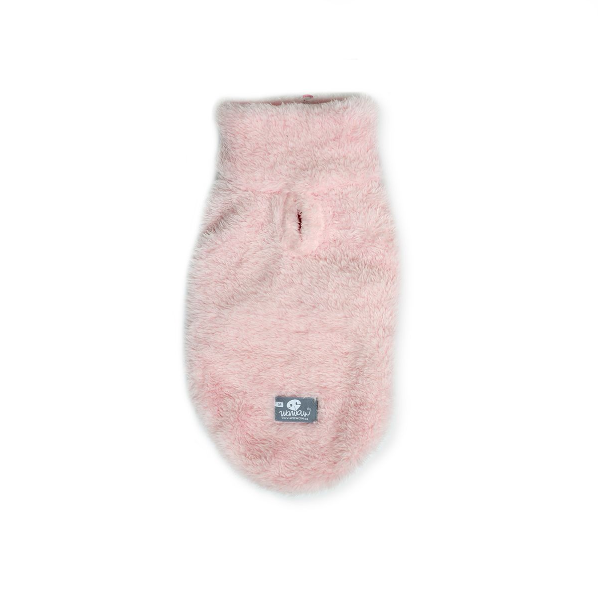 WAWAW - Saco XL cuello alto cremallera rosa manga sisa con sesgo licrado rosado