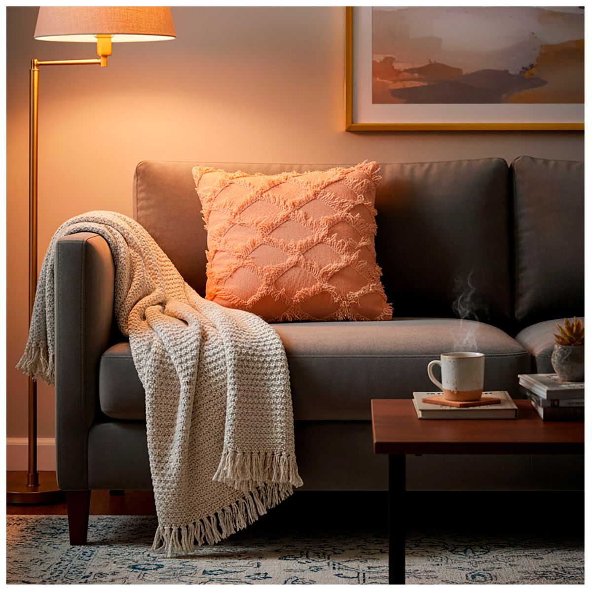 HOMETEX - COJIN SALEM NARANJA