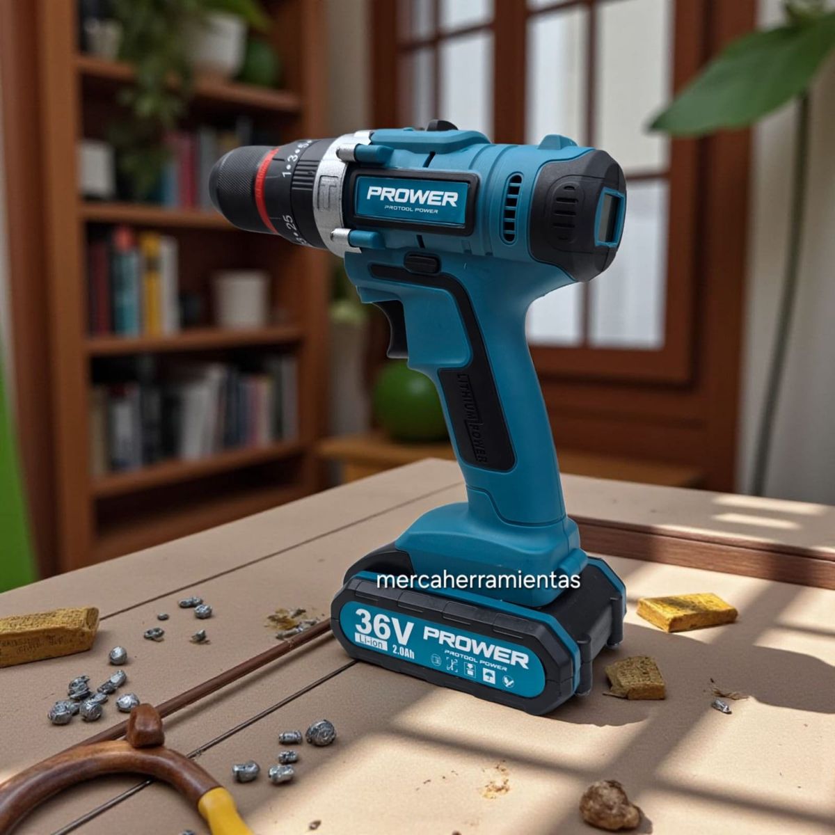PROTOOL - Taladro Inalámbrico Prower Ta36vlcd 2 Baterías + Pantalla + Obsequio