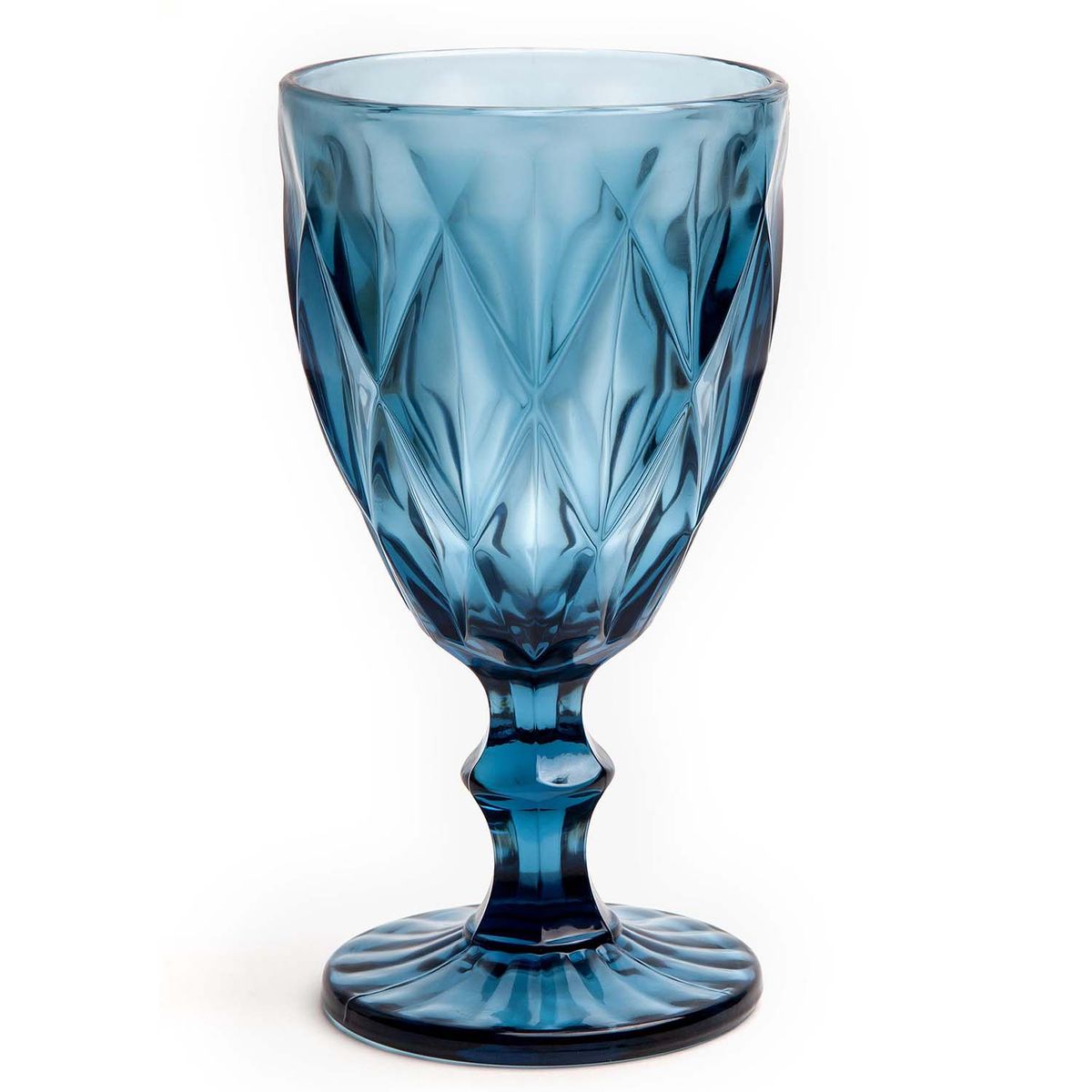 OCT GLASSWARE - SET 6 COPAS VINO AGUA VINTAGE 10 ONZ AZUL