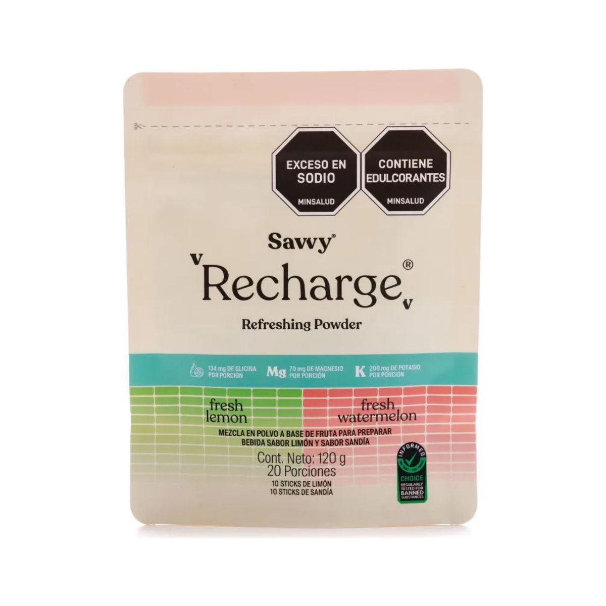 SAVVY - Recharge Savvy Sales Minerales Sandia Limón