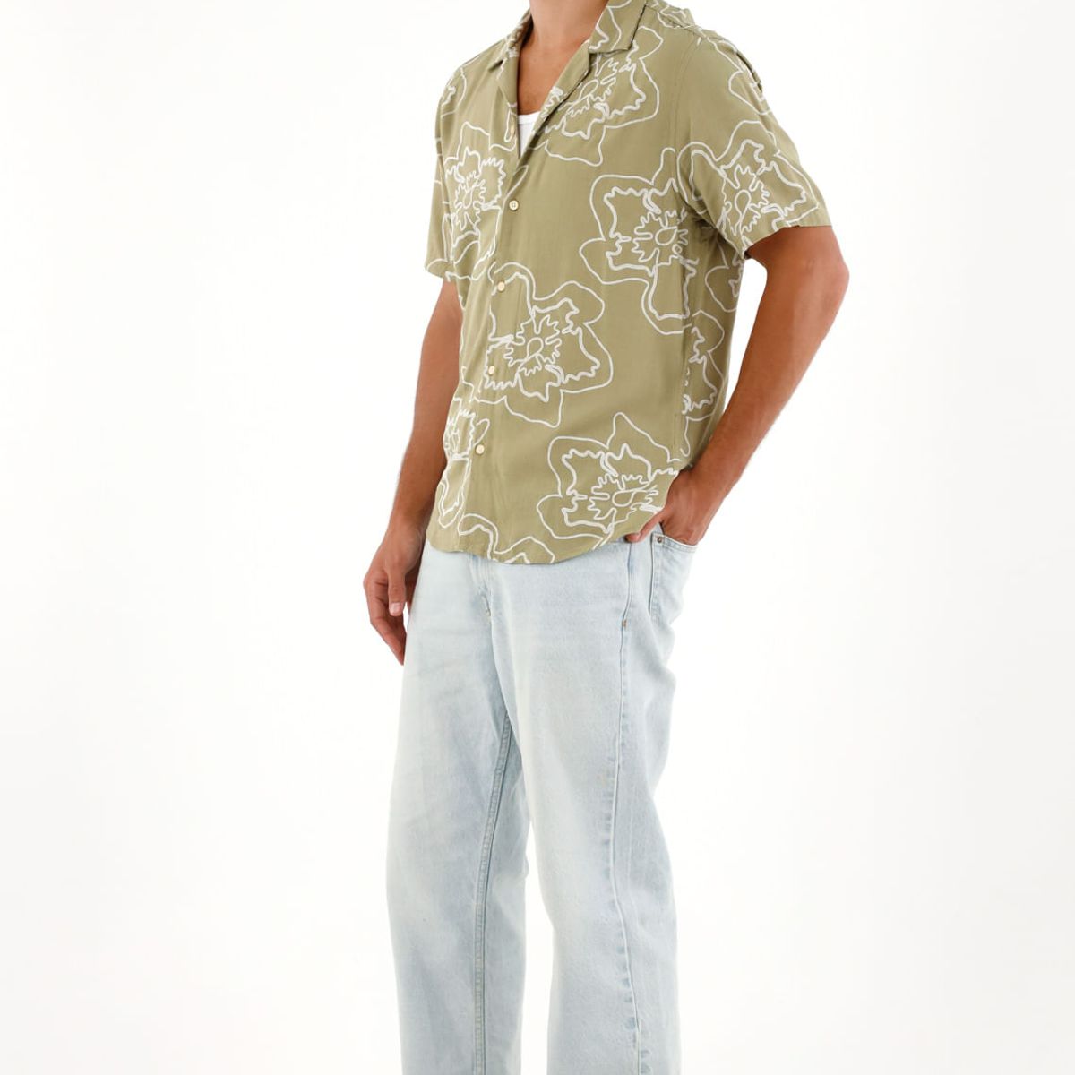 TENNIS - Camisa tipo bowling estampada para hombre