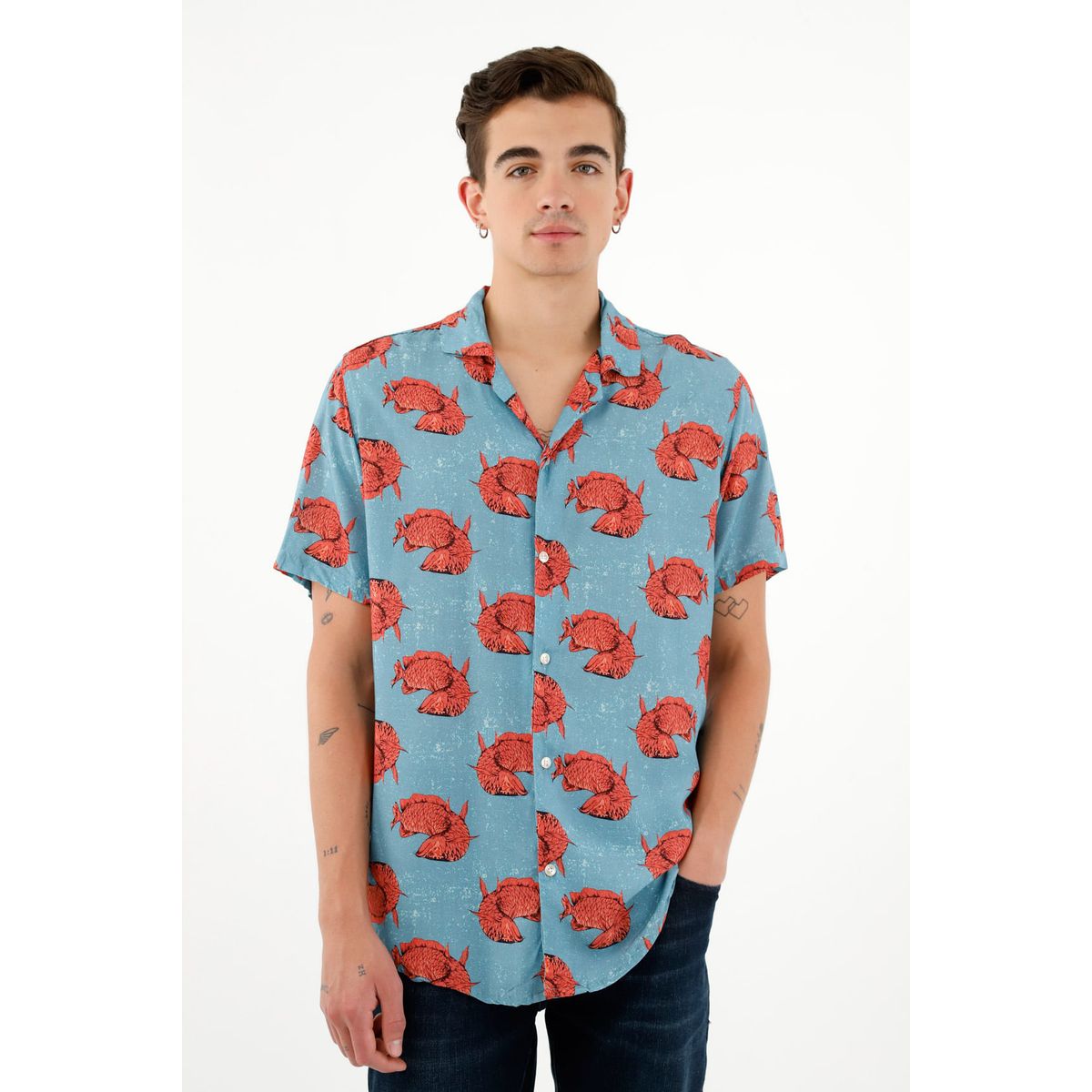 TENNIS - Camisa tipo bowling para hombre