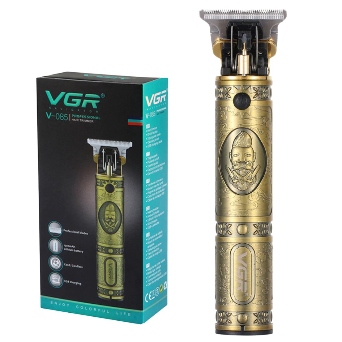 VGR - Máquina Patillera Inalámbrica Vgr V-085 + Accesorios