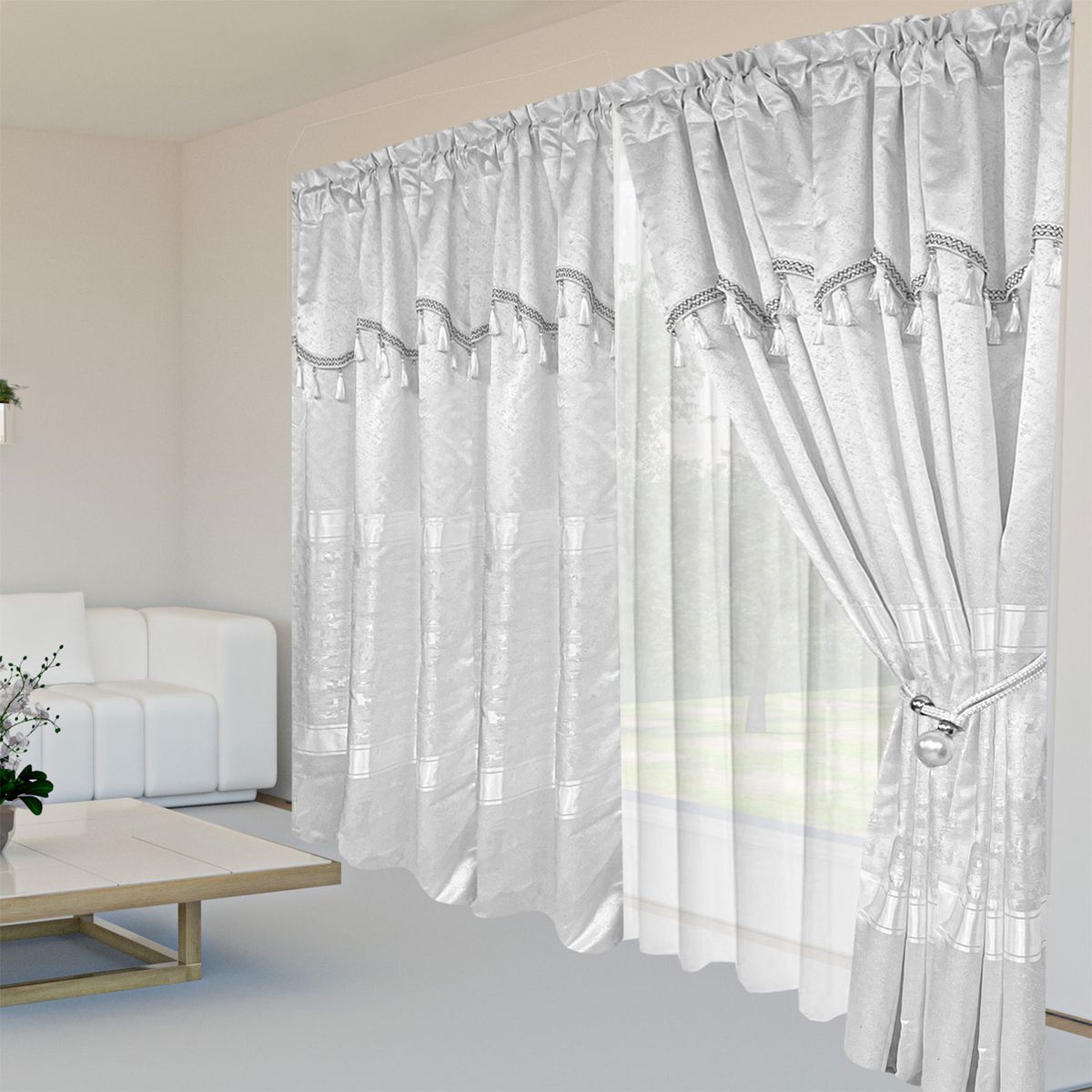 HOMETEX - CORTINA ZURICH BLANCA 2