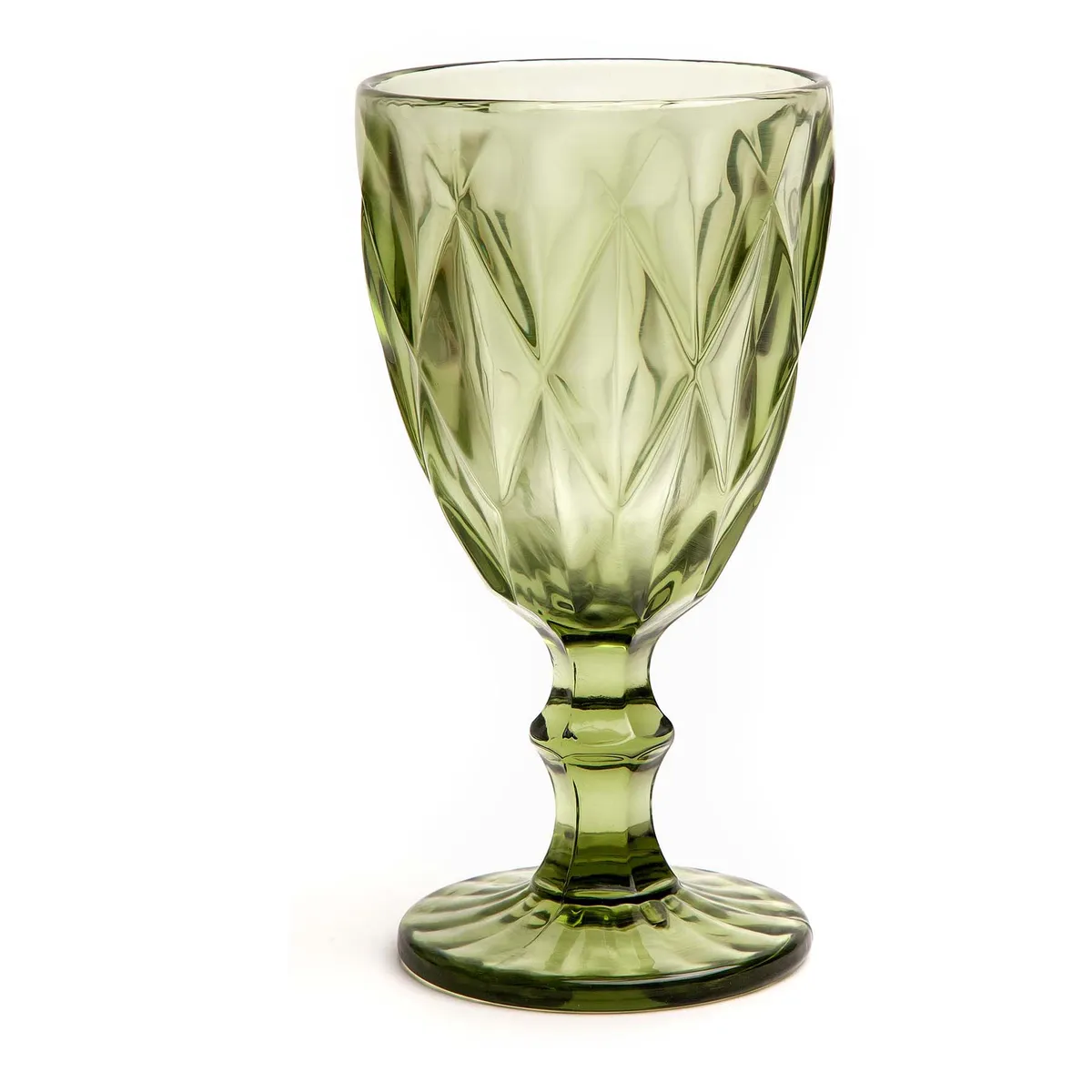 OCT GLASSWARE - SET 6 COPAS VINO AGUA VINTAGE 10 ONZ VERDE