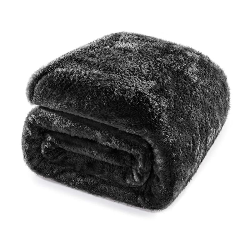 SIRENITAS - Cobija térmica Sherpa 1.90 x 2m Cama Semidoble Gris Oscuro