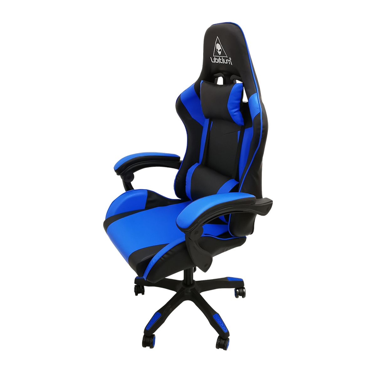 LIBITIUM - Silla de Oficina Gamer Ergonómica Libitium Azul Reclinable