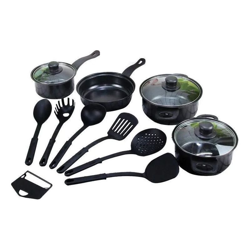 GENERICO - Set de Ollas Antiadherentes de 13 Piezas para Cocina