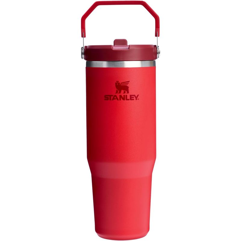 STANLEY - Botella de acero inoxidable Stanley IceFlow 20 con tapa y popote