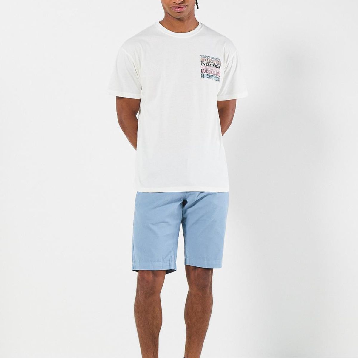 KOAJ - KOAJ Camiseta unicolor estampada con cuello redondo Hombre