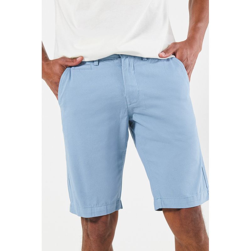 KOAJ - KOAJ Bermuda unicolor en dril tiro bajo con bolsillos funcio Hombre