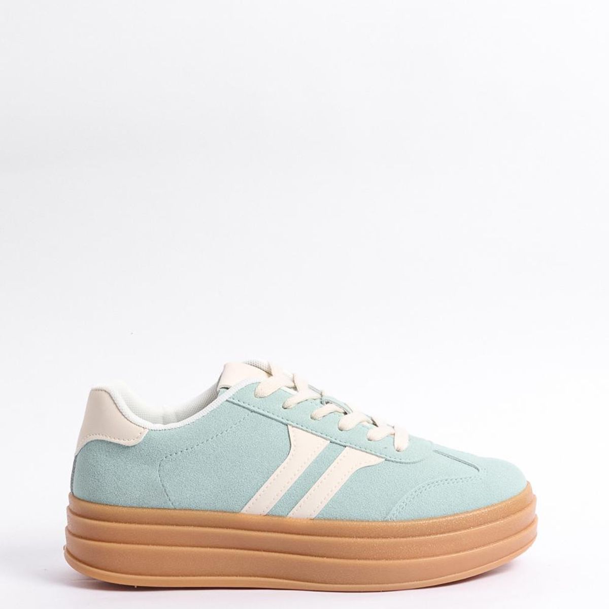 KOAJ - KOAJ Tenis urbanos, verde y crema con plataforma encontraste Mujer