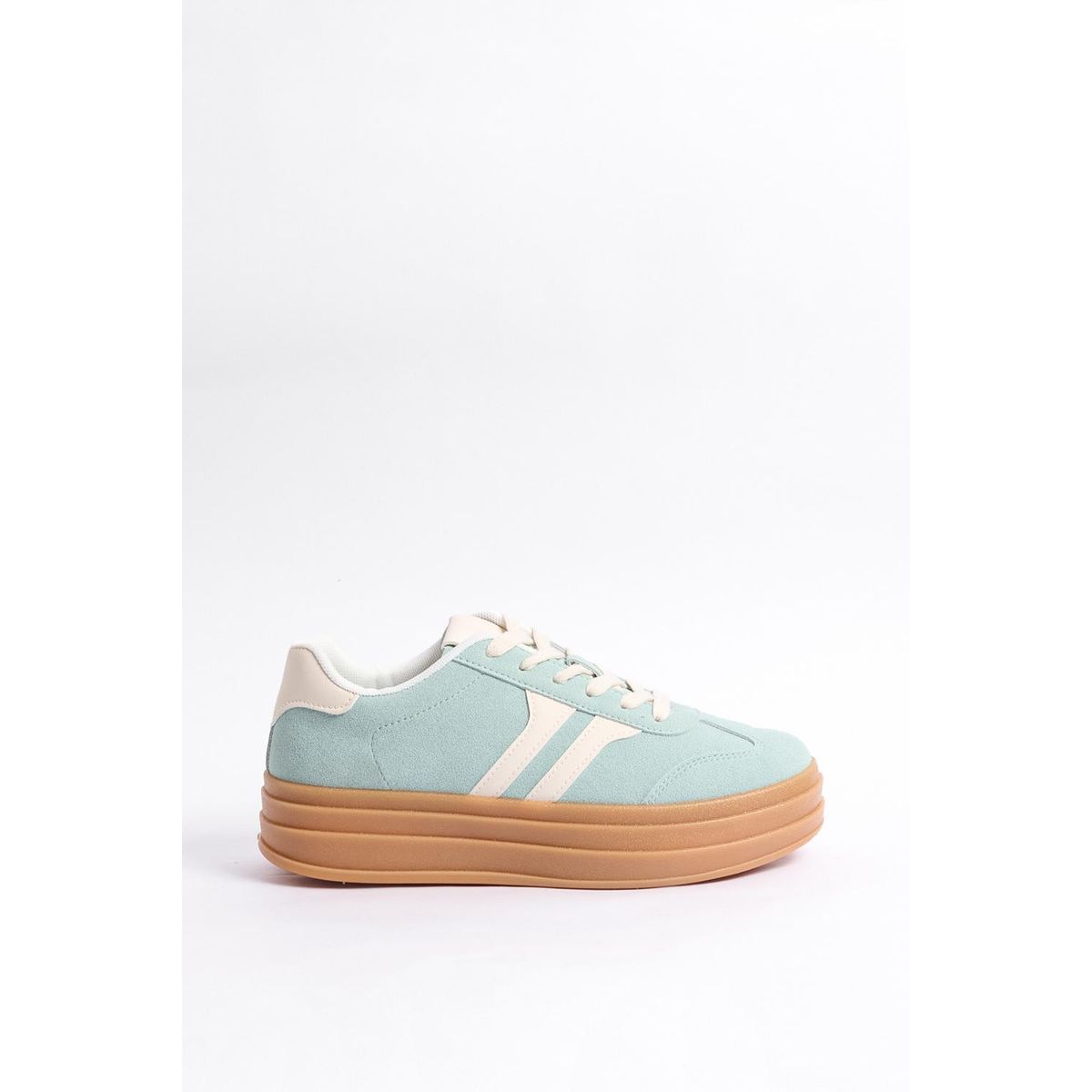 KOAJ - KOAJ Tenis urbanos, verde y crema con plataforma encontraste Mujer
