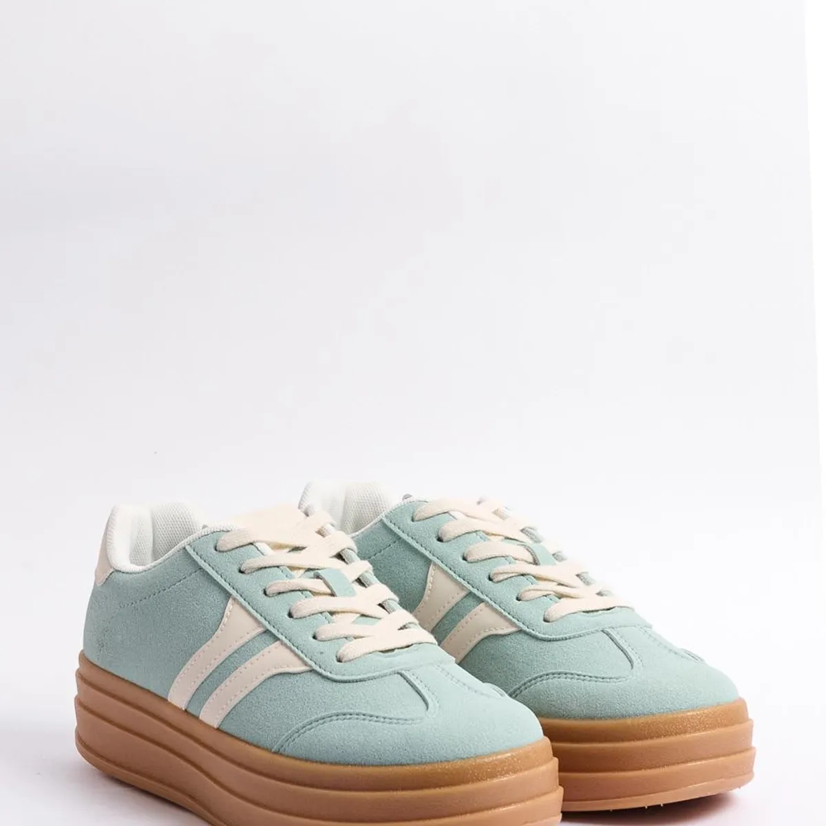 KOAJ - KOAJ Tenis urbanos, verde y crema con plataforma encontraste Mujer