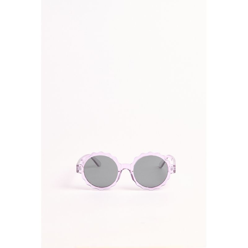 KOAJ - KOAJ Gafas de sol de marco redondo en color violeta y crema Mujer