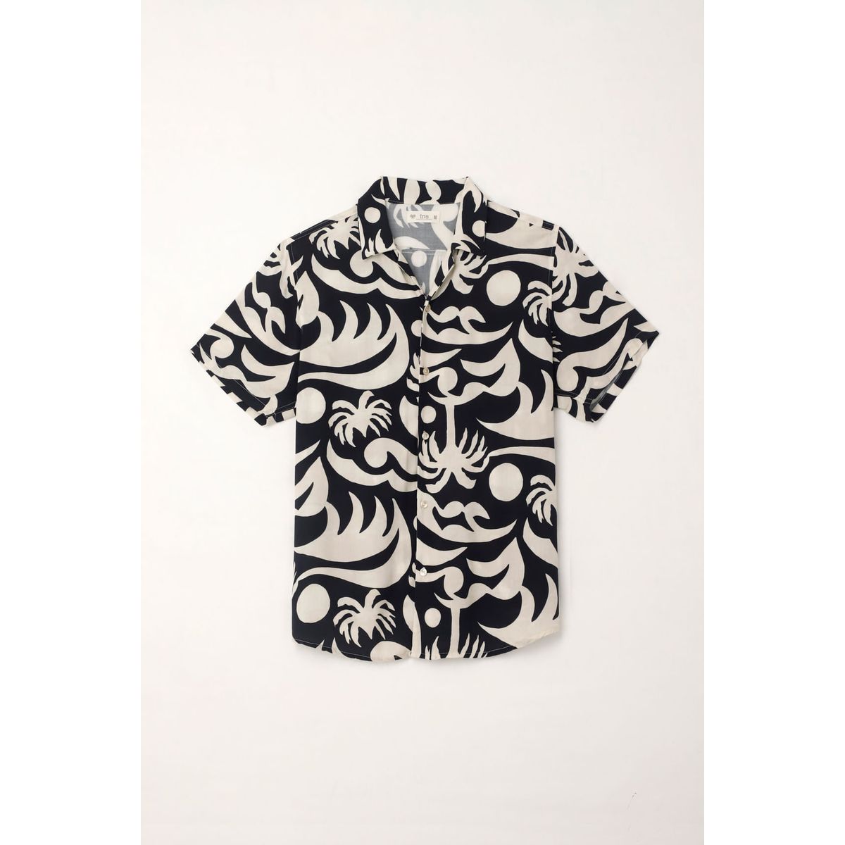 TENNIS - Camisa tipo bowling con estampado playero para hombre