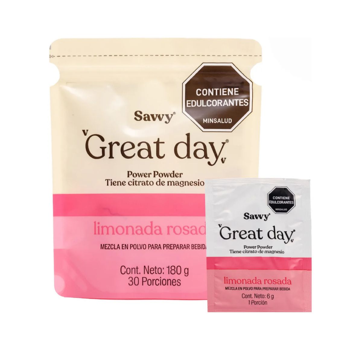 SAVVY - Great Day Savvy Limonada Rosada Citrato de Magnesio