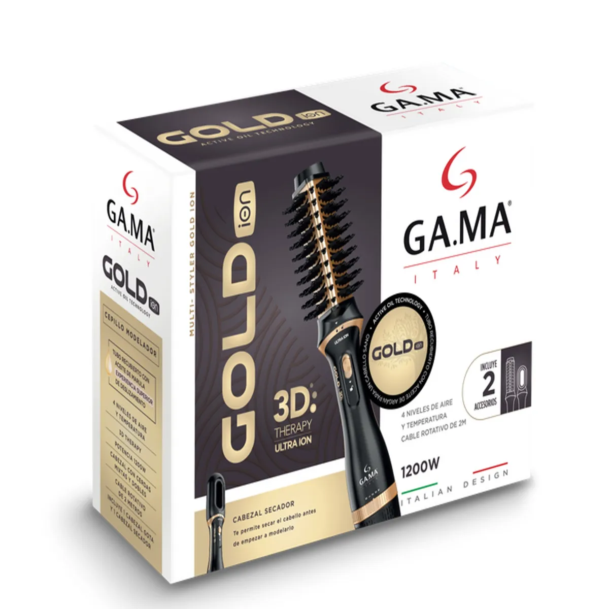 GAMA - Cepillo Modelador Multistyler GAMA Gold 3D
