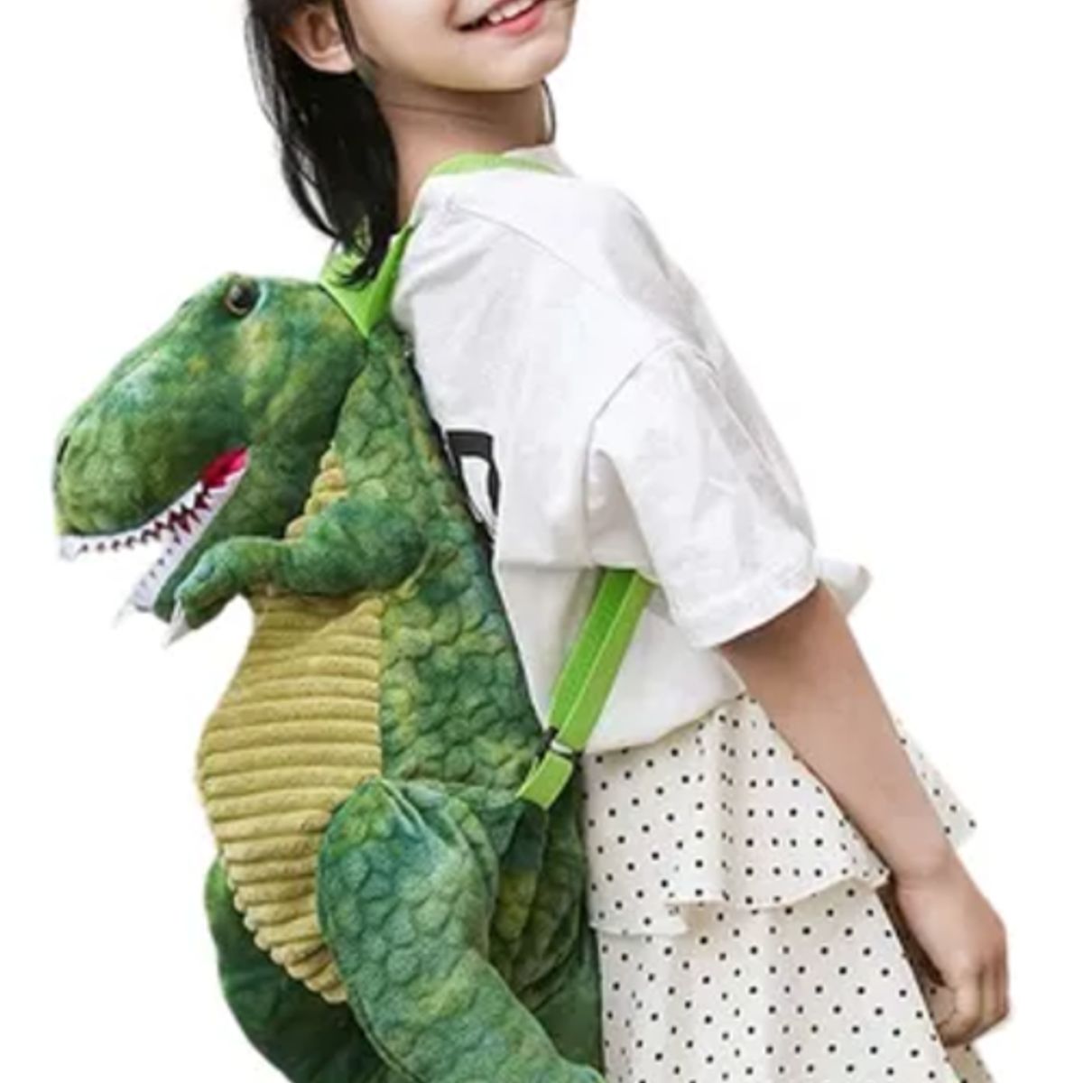 GENERICO - Mochila Maleta Dinosaurio Peluche Colgar Morral Niños Correa