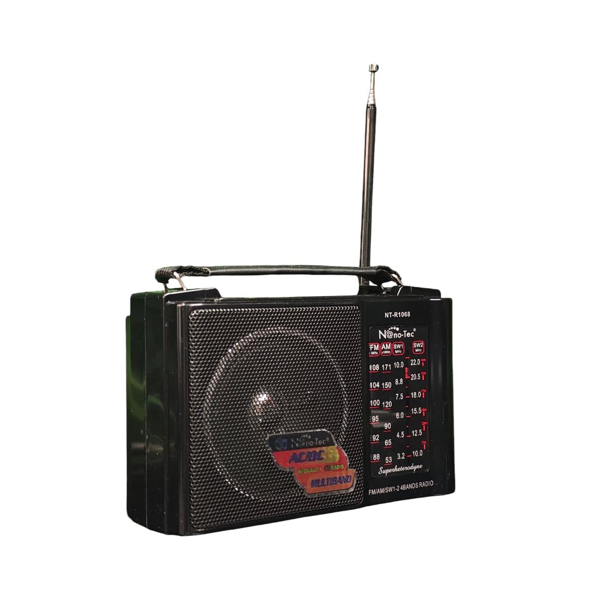 NANO-TEC - RADIO RECARGABLE FM-AM- SW1 - SW2 -20W