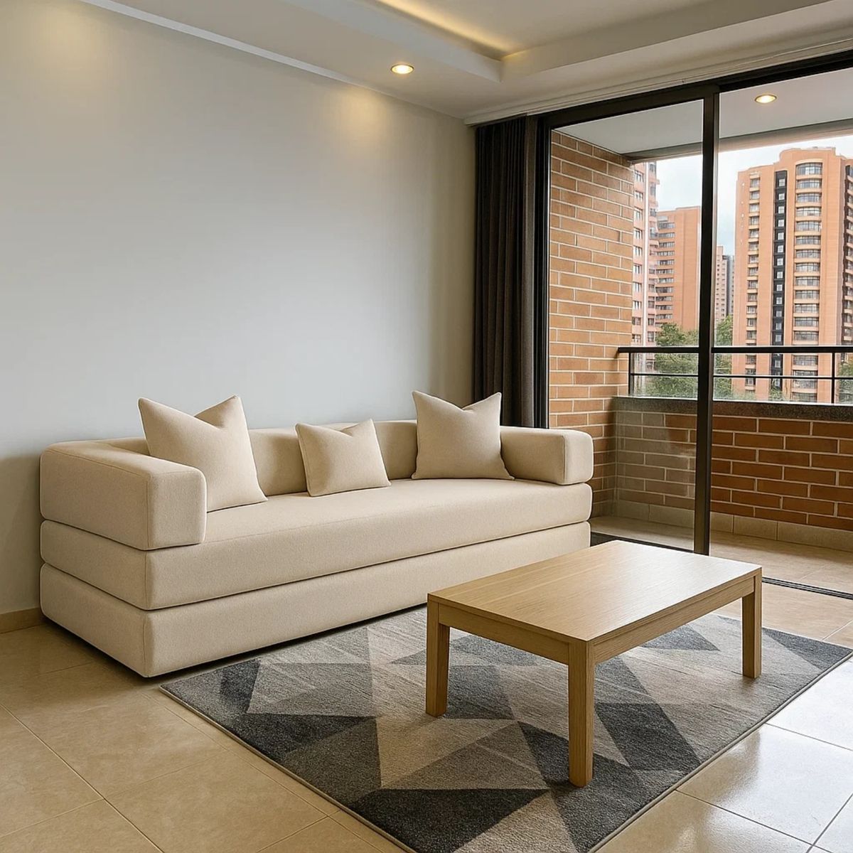 GENERICO - Sofá Cama Modular Plegable Teddye Tela Antifluidos 240x85x70 3 Puestos