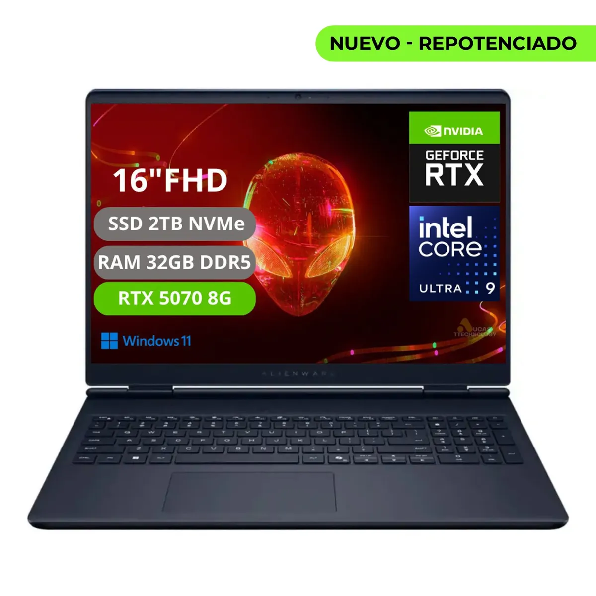 DELL - PORTATIL DELL ALIENWARE 16X AURORA INTEL CORE ULTRA 9 275HX RTX 5070 8GB RAM 32GB SSD 2TB 240Hz