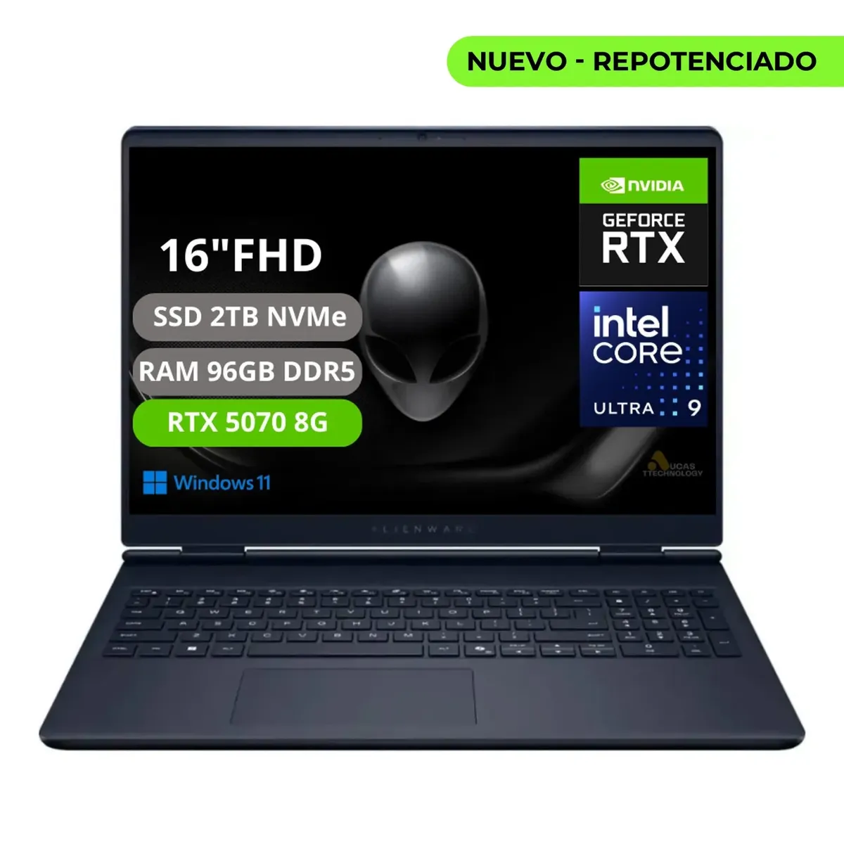 DELL - PORTATIL DELL ALIENWARE 16X AURORA INTEL CORE ULTRA 9 275HX RTX 5070 8GB RAM 96GB SSD 2TB 240Hz