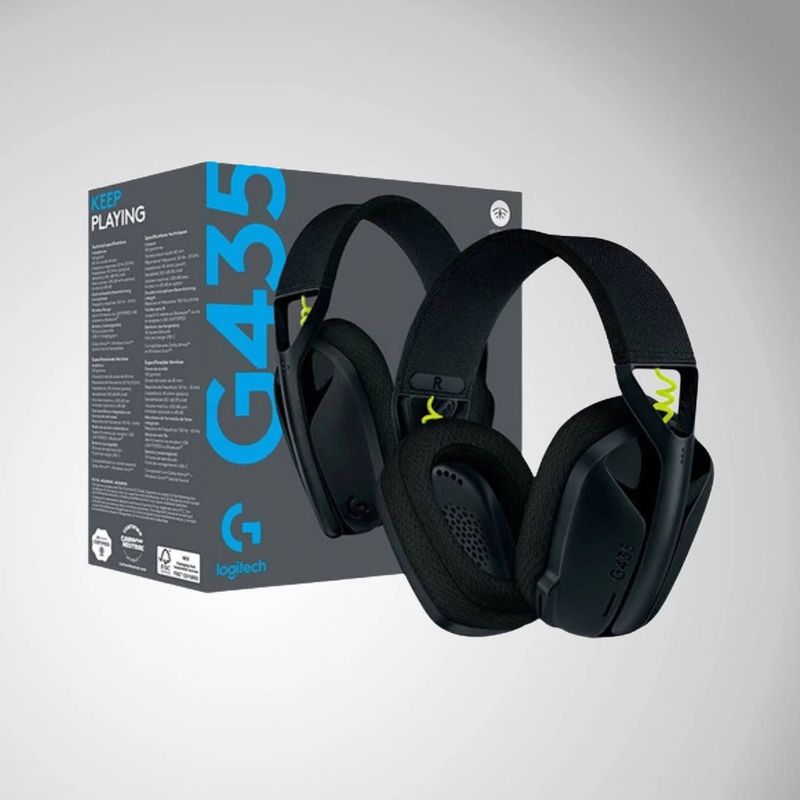 LOGITECH - Diadema Gamer Inalámbrica Logitech G435 LIGHTSPEED Negro