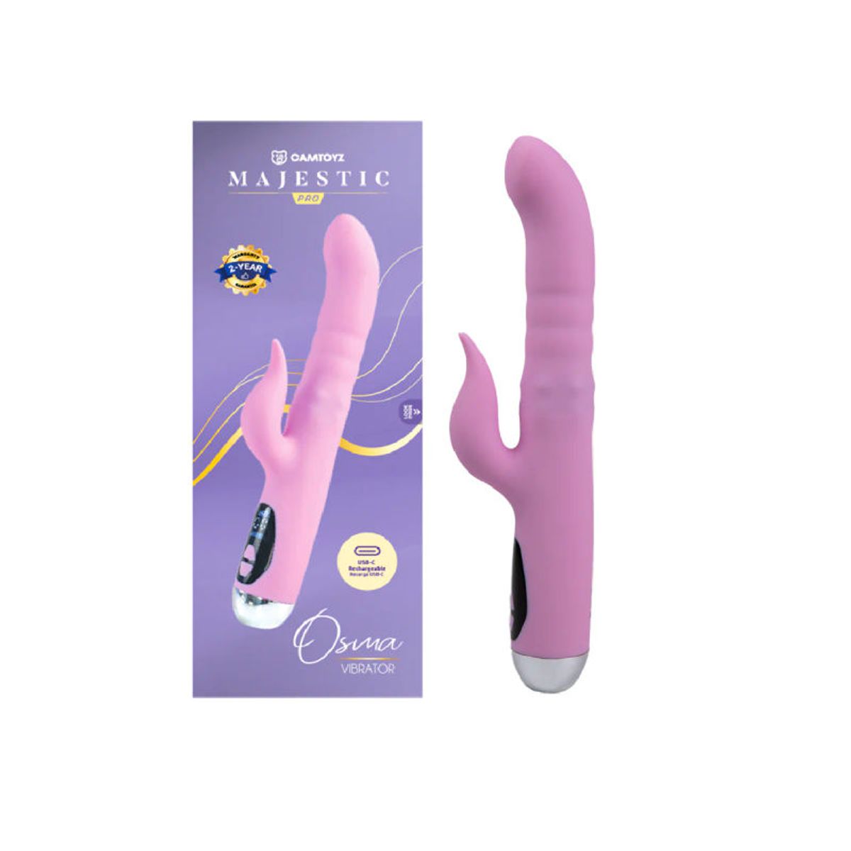 DISTRISEX - Vibrador Osma Camtoyz  Doble Estimulación + Perlas Giratorias + Pantalla Interactiva