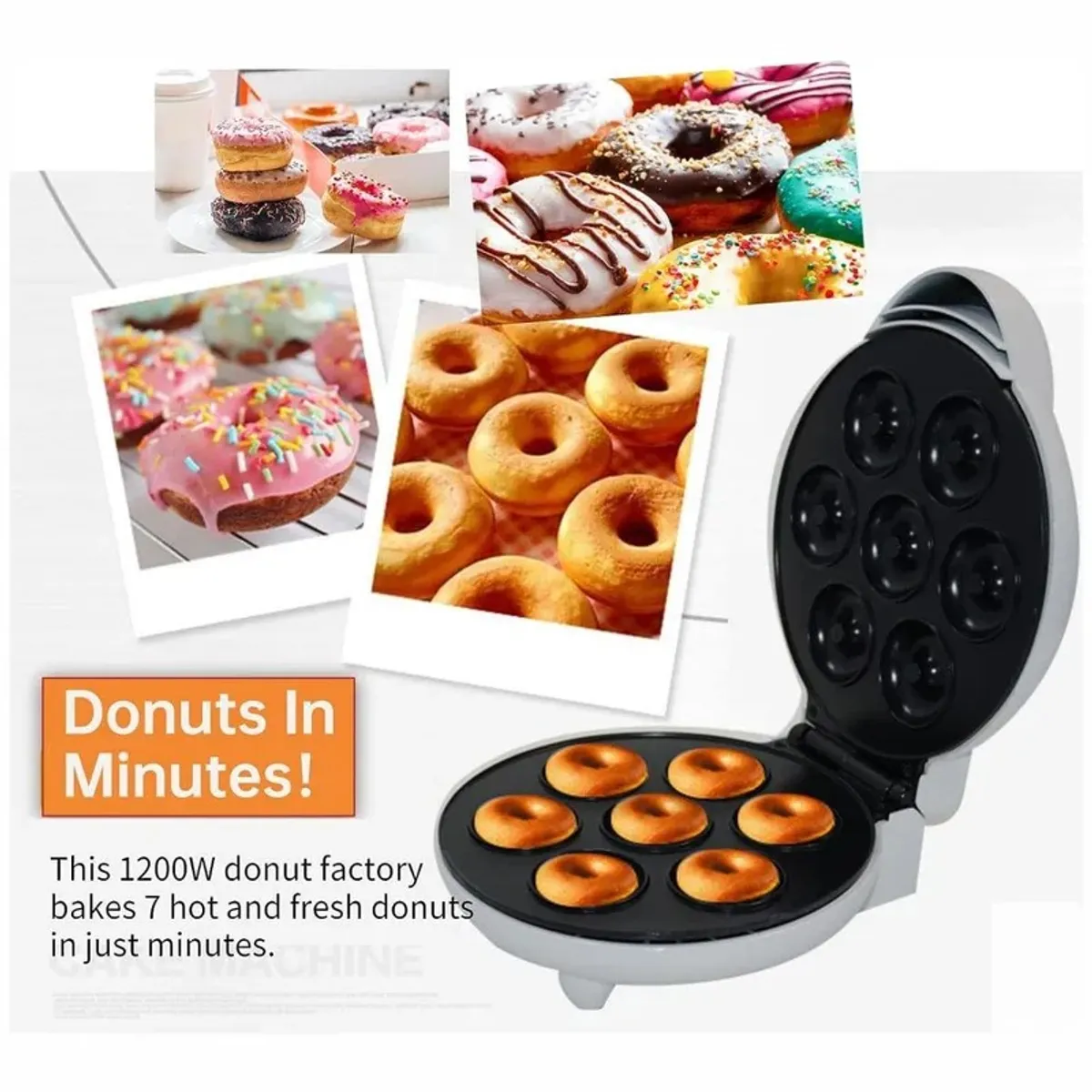 GENERICO - Máquina Para Hacer Mini Donas Rosquillas 7 Donas Postres